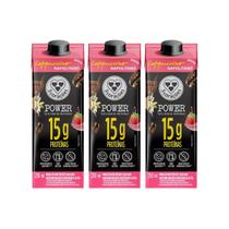 Cappuccino 15g Proteina Power Napolitano 250ml Kit 3 Zero Açucar 3 Corações