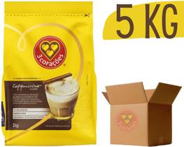 Cappuccino 3 Corações Classic 1kg Soluvel Instantaneo Vending - 5 Pc