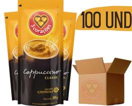 Cappuccino 3 Corações Classic em Sachê 20g - 100 UNIDADES