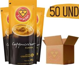 Cappuccino 3 Corações Classic em Sachê 20g - 50 UNIDADES