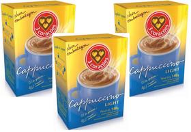 Cappuccino 3 Corações Light Em Sachê 14G - 30 Unidades