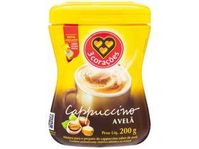 Cappuccino 3 Corações Solúvel Avelã - Pote 200g