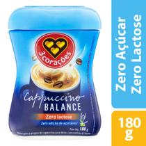 Cappuccino Balance Zero Açúcar e Zero Lactose 3 CORAÇÕES 180g