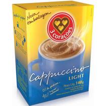 Cappuccino Solúvel 3 Corações Light Caixa com 10 Sachês 140 g - 3 coracoes