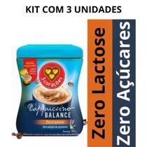 Cappuccino Zero Lactose Três 3 Corações Balance 180gr KIT 3