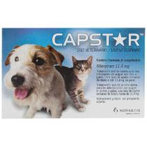 Capstar 11,4mg 6 comp antipulgas Cães e Gatos - Elanco