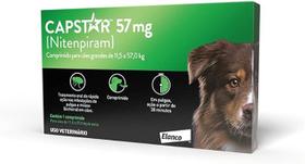 Capstar 57 mg Antipulgas Elanco para Cães acima de 11,4 Kg