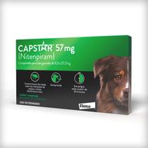 Capstar 57 mg Elanco para Cães acima de 11,4 Kg até 57 Kg - 1 Comprimido