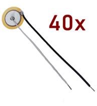 Cápsula 20mm Piezoelétrica Pastilha Piezo Lote 40 Peças Piezoelétrico