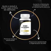 Capsula - Ácido Hialurônico P/ Pele Viçosa 60 Caps 500mg + Vitamina C, D e E + Biotina