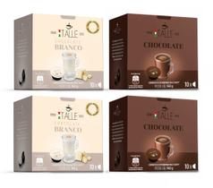 Capsula Chocolate Branco e Tradicional Dolce Gusto Café Italle Lacteos 40 Und