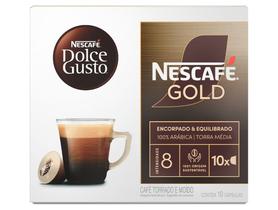 Cápsula de Café Clássico Nestlé Espresso Árabica Nescafé Gold Gusto 10 Cápsulas