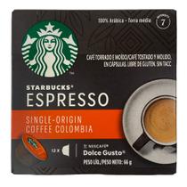 Cápsula De Café Dolce Gusto Starbucks Espresso Colombia 66g