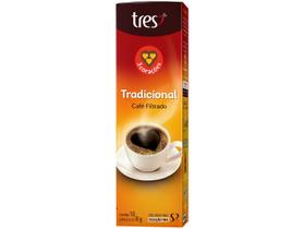Cápsula de Café Tres 3 Corações Filtrado Tradicional 10 Unidades