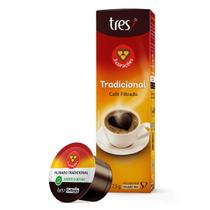 Cápsula de Café Tres 3 Corações Filtrado Tradicional 10 Unidades