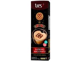 Cápsula de Café TRES Arábica - Baileys Supremo Macchiato 3 Corações 10 Cápsulas