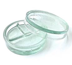 Cápsula de Petry com 3 Divisões Vidro Incolor - Preven