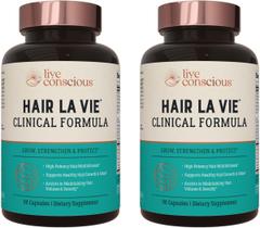 Cápsula de vitaminas capilares Hair La Vie Clinical com 2 pacotes de biotina Cápsula de vitaminas capilares Hair La Vie Clinical com 2 pacotes de biotina