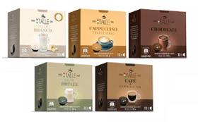 Capsula Dolce Gusto Cafe Italle Chocolate Branco Cappuccino Bebidas Lácteas 50Und