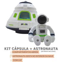 Cápsula Espacial Com Luz + Boneco Astronauta Articulável Baterias Inclusas - TG
