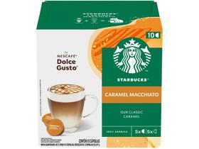 Cápsula Nescafé Dolce Gusto Caramel Macchiato Starbucks Café com Leite 10 Cápsulas