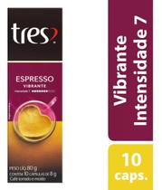 Cápsula Três Corações Café Espresso Vibrante 10 Unidades 80g Cápsula Três Corações Café Espresso Vibrante 10 Unidades 80g