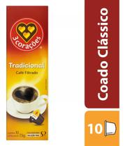 Cápsula Três Corações Café Filtrado Tradicional 10 Unidades - 3 Corações Cápsula Três Corações Café Filtrado Tradicional 10 Unidades - 3 Corações