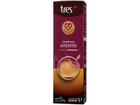 Cápsula Três Corações Espresso Atento 10 Unidades 80g