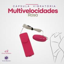 Cápsula Vibratória com Controle com Fio Multivelocidade Pink Lovetoys