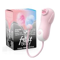 Cápsula Vibratória Recarregável com Gel Sabor Algodão Doce - Fruit Sexy
