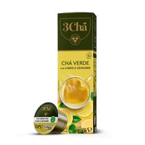 Cápsulas Chá Verde com Limão e Gengibre 3 corações 10 Unid.