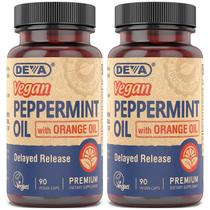 Cápsulas de Aceite de Menta Vegan DEVA, Liberación Retardada, Paquete de 2
