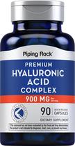 Cápsulas de ácido hialurônico Piping Rock 900 mg 90 de liberação rápida Cápsulas de ácido hialurônico Piping Rock 900 mg 90 de liberação rápida