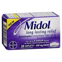 Cápsulas de alívio de longa duração Midol 20 cápsulas da Midol (pacote com 2)