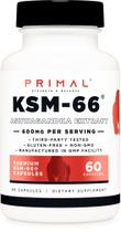 Cápsulas de Ashwagandha Primal KSM-66 600 mg 60 cápsulas