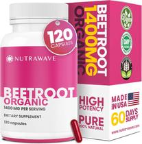 Cápsulas de Beterraba Nutra Wave 1400 mg 120 Veganas Cápsulas de Beterraba Nutra Wave 1400 mg 120 Veganas