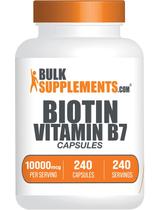 Cápsulas de biotina, suplementos a granel, 10.000 mcg, vitamina B7, 240 ct Cápsulas de biotina, suplementos a granel, 10.000 mcg, vitamina B7, 240 ct
