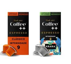 Cápsulas de Café Coffee Mais, compatível com Nespresso, Arara + Classico - COFFEE++