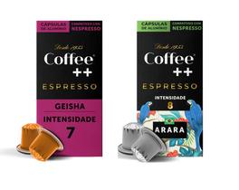 Cápsulas de Café Coffee Mais, compatível com Nespresso, Arara + Geisha - COFFEE++
