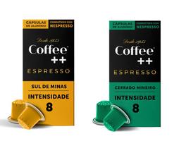 Cápsulas de Café Coffee Mais, compatível com Nespresso, Cerrado Mineiro + Sul de Minas - COFFEE++