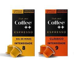 Cápsulas de Café Coffee Mais, compatível com Nespresso, Clássico e Sul de Minas Cápsulas de Café Coffee Mais, compatível com Nespresso, Clássico e Sul de Minas