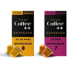 Cápsulas de Café Coffee Mais, compatível com Nespresso, Sul de Minas + Geisha - COFFEE++