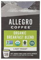 Cápsulas de Café Orgânico Allegro Breakfast Blend 198g 18 unidades Cápsulas de Café Orgânico Allegro Breakfast Blend 198g 18 unidades