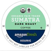 Cápsulas de Café Orgânico Sumatra Torra Escura Amazon Fresh K-Cups 80 Unidades