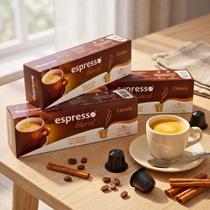 Cápsulas de Café Para Cafeteira Nespresso Espresso Blend Kit 30 Cápsulas Sabor Canela 3 Caixas Cápsulas de Café Para Cafeteira Nespresso Espresso Blend Kit 30 Cápsulas Sabor Canela 3 Caixas