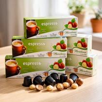 Cápsulas de Café Para Cafeteira Nespresso Espresso Blend Kit 50 Cápsulas Sabor Macadâmia 5 Caixas Cápsulas de Café Para Cafeteira Nespresso Espresso Blend Kit 50 Cápsulas Sabor Macadâmia 5 Caixas