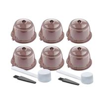 Cápsulas de Café Reutilizáveis (6 Peças) para Nescafé Dolce Gusto - Kit com Copo Filtro