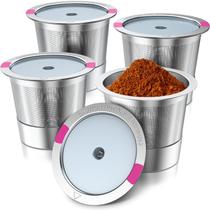 Cápsulas de café reutilizáveis em aço inoxidável para Keurig 1.0 (pacote com 4)
