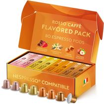 Cápsulas de Café ROSSO CAFFÈ 80 Cápsulas de Espresso Saborizadas
