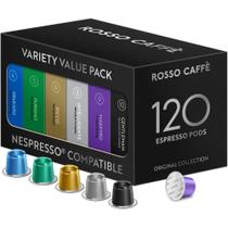 Cápsulas de Café ROSSO CAFFÈ Pack Variedad 120 para Nespresso Original Cápsulas de Café ROSSO CAFFÈ Pack Variedad 120 para Nespresso Original